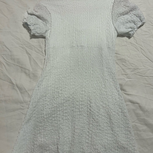 See You Monday milkmaid White Textured Dress size M - Picture 9 of 9